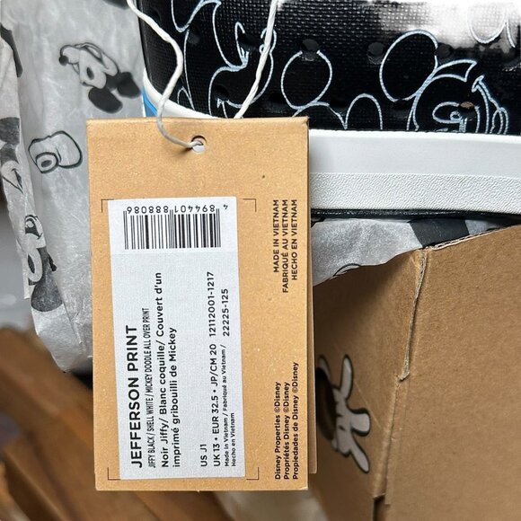 Native Kids X Disney Jefferson Print Slip-on Water Shoes Mickey Doodle Size J 1 - Picture 6 of 14